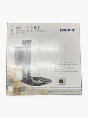 Black Wall Mount for Sonos One / Sonos Play:1
